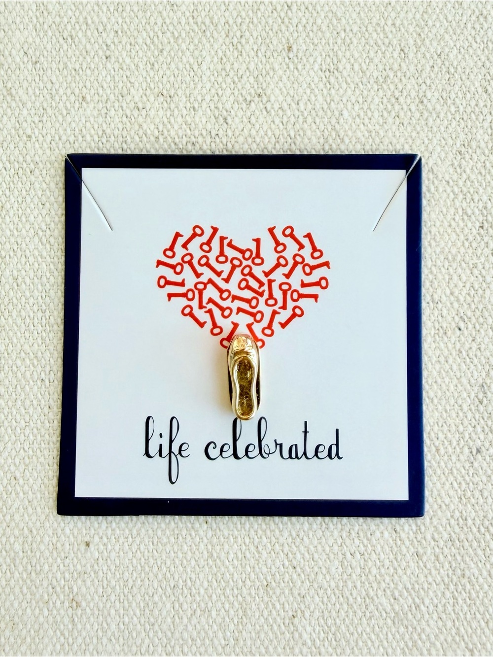 *Ballet Slipper Charm* KEEP COLLECTIVE Retired Gold